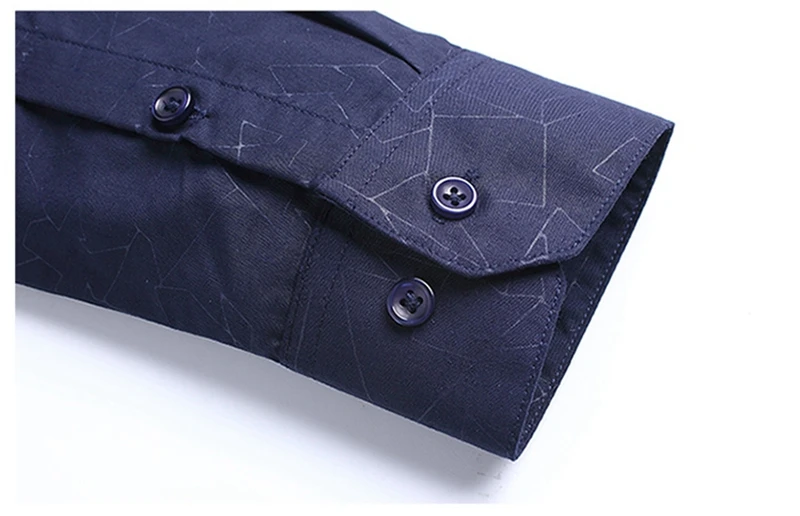 New Arrival Men Shirt Long Sleeve Button Down Printed Dress Shirts Cotton Casual Slim Fit Male Social Shirt Chemise Homme (31)