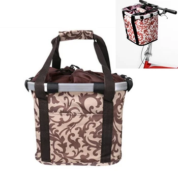 

36*26*24cm Bicycle Basket Handlebar Pannier Cycling Carryings Holder Bike Riding Pouch Cycle Biking Front Baggage Bag