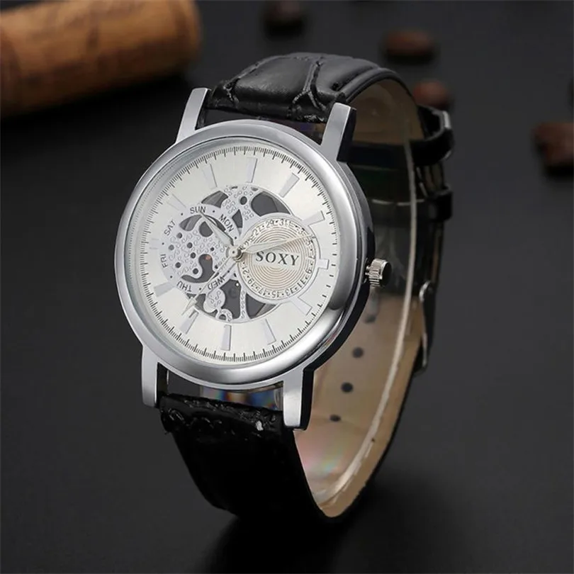 Durable 2016 Watch Men Sports Hollow Strap Watches Wrist Quartz Watch