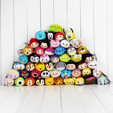 9CM Tsum Tsum Plush Toys Screen Cleaner Inside Out Minnie Stitch Marie Alice Thor Captain Toy