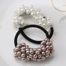 Hot Sale New 2016 Hair Accessories Pearl Elastic Rubber Bands Headwear For Women Girl Ponytail Holder Scrunchy Ornaments Jewelry