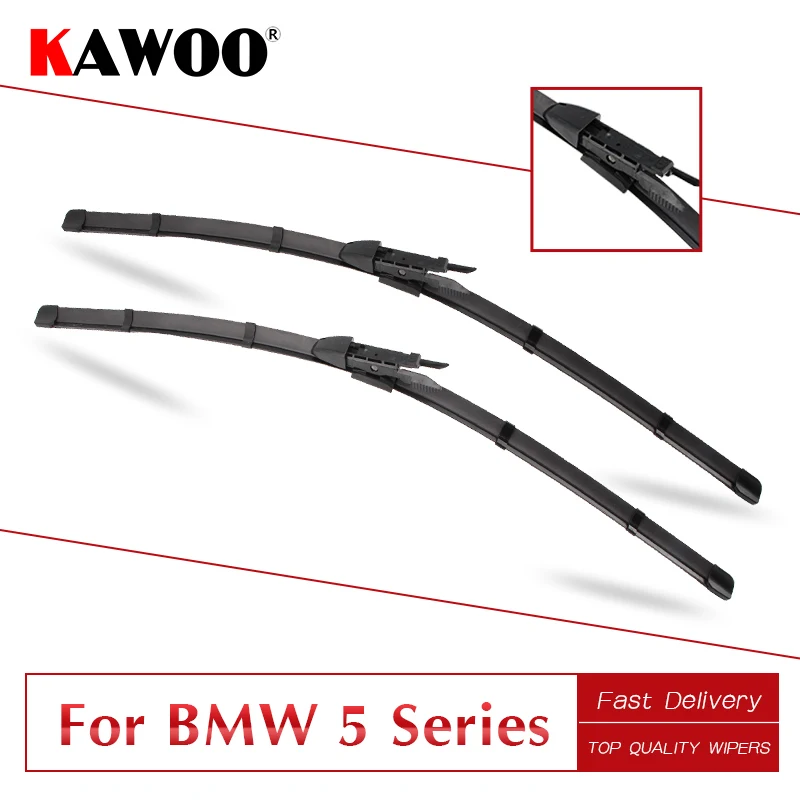 KAWOO For BMW 5 Series E60/E61 F07 F10 F11 Auto Natural Rubber Wipers