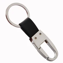 Для мужчин кожаные брелок держатель брелок высококлассные Ключи металлическое кольцо дизайнер EDC ключница