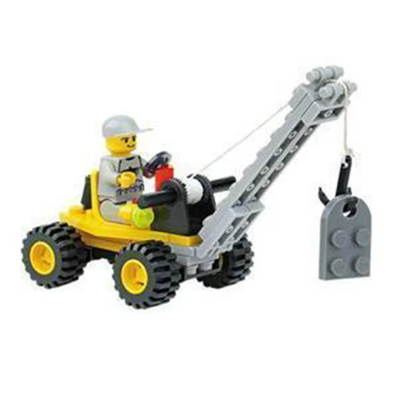 City Engineering Truck 51pcs/set DIY Building Blocks Toy Mini Crane Action Figure  Children Toy With Legoes City Kids Toy