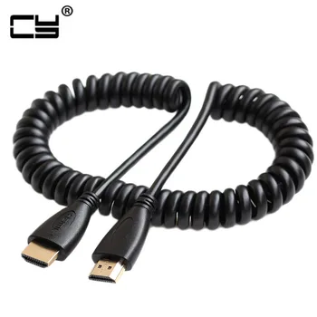 

High Speed HDMI Male to HDMI Male (female) Spring elastic Curl Cable V1.4 3D for Sony Canon Camcorders PS3 100cm 200cm