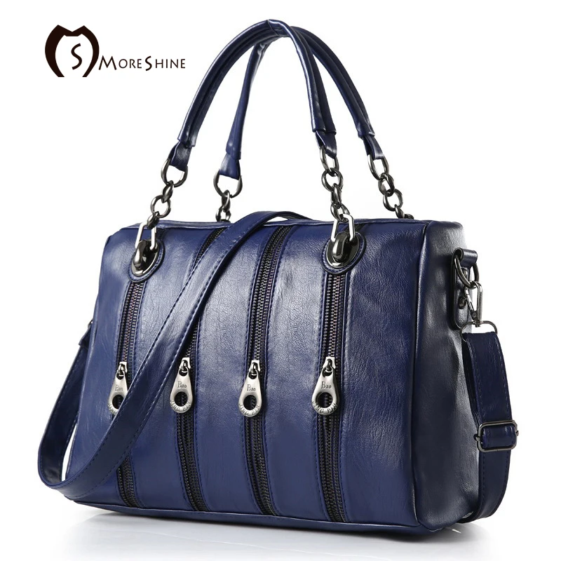 

MORESHINE brand Women's PU leather Handbags Vintage Zipper design Shoulder bag Female High quality Crossbody bags tote bolsos