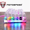 Motospeed K87S ABS USB2.0 filaire mécanique clavier LED avec rétro-éclairage rvb bleu commutateur bureau russe gamer attachant blanc 1.8m ► Photo 2/6