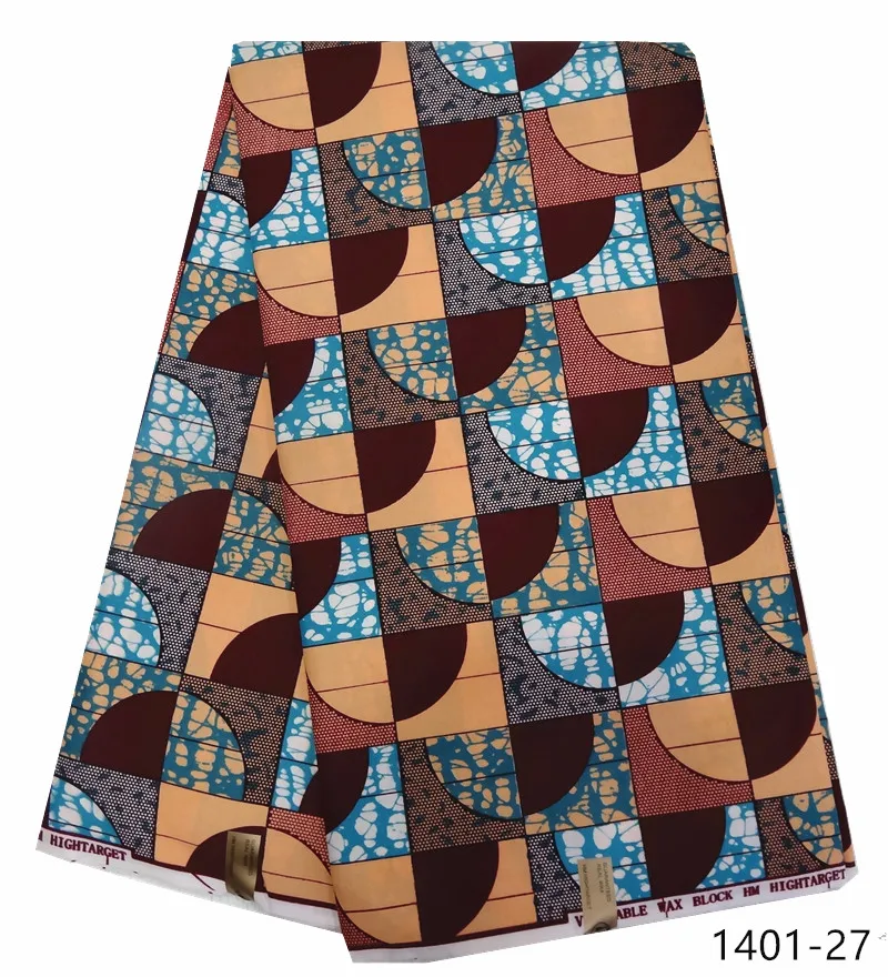 Анкара ткань лучшее качество настоящий java воск 6 ярдов африканская набивная ткань полиэстер Нигерия свадебное платье 1401-19