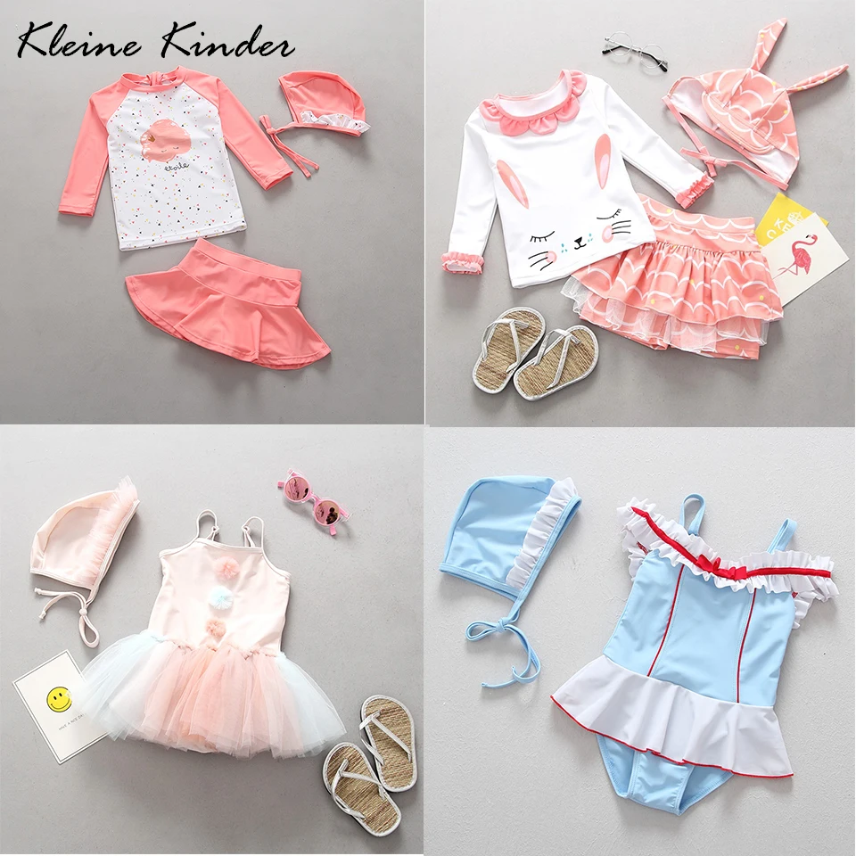 

Baby Girl Swimwear 2018 Long Sleeve Children's Swimsuit for Girls Sexy Little Girl's Bikini Set Separate Rashguard Bathing Suit