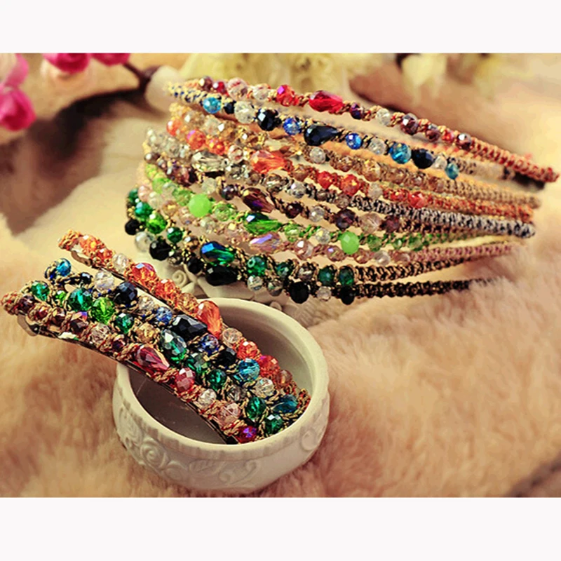 Fancy Colors Crystal Rhinestone Barrettes Hair Pins And Clips