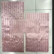 Розового цвета в нигерийском стиле тюрбан ASO OKE голова из ткани галстуком-бабочкой ASO OKE конструкций Африканский головной платок и Ipele для свадьбы для женщин, 14 цветов, костюмы-L5