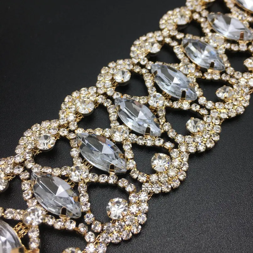 MANILAI Luxury Rhinestones Choker Statement Necklace For Women Chockers Big Crystal Necklace Wedding Jewelry Maxi Collar Collier