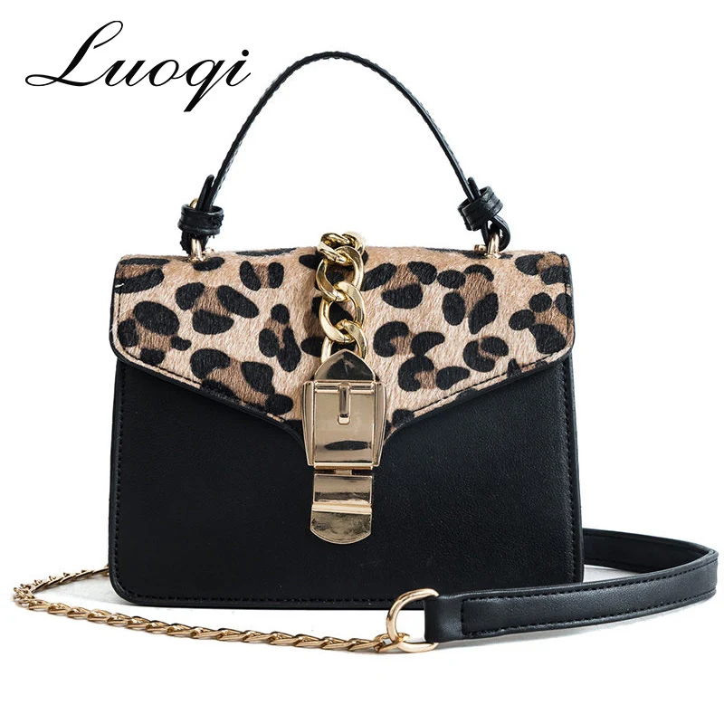 

Leopard Bags for Women 2018 Luxury Handbags Women Bags Designer Leather Handbag Chain Messenger Bag Women's Shoulder Bag Totes