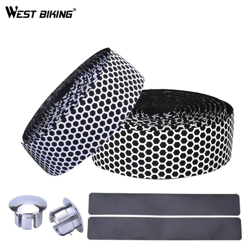 WEST BIKING Bicycle Handlebar Tape Anti-Slip Durable Road Bike Grip Tapes Fixed Gear Belt Straps Shockproof Bike Handlebar Tape