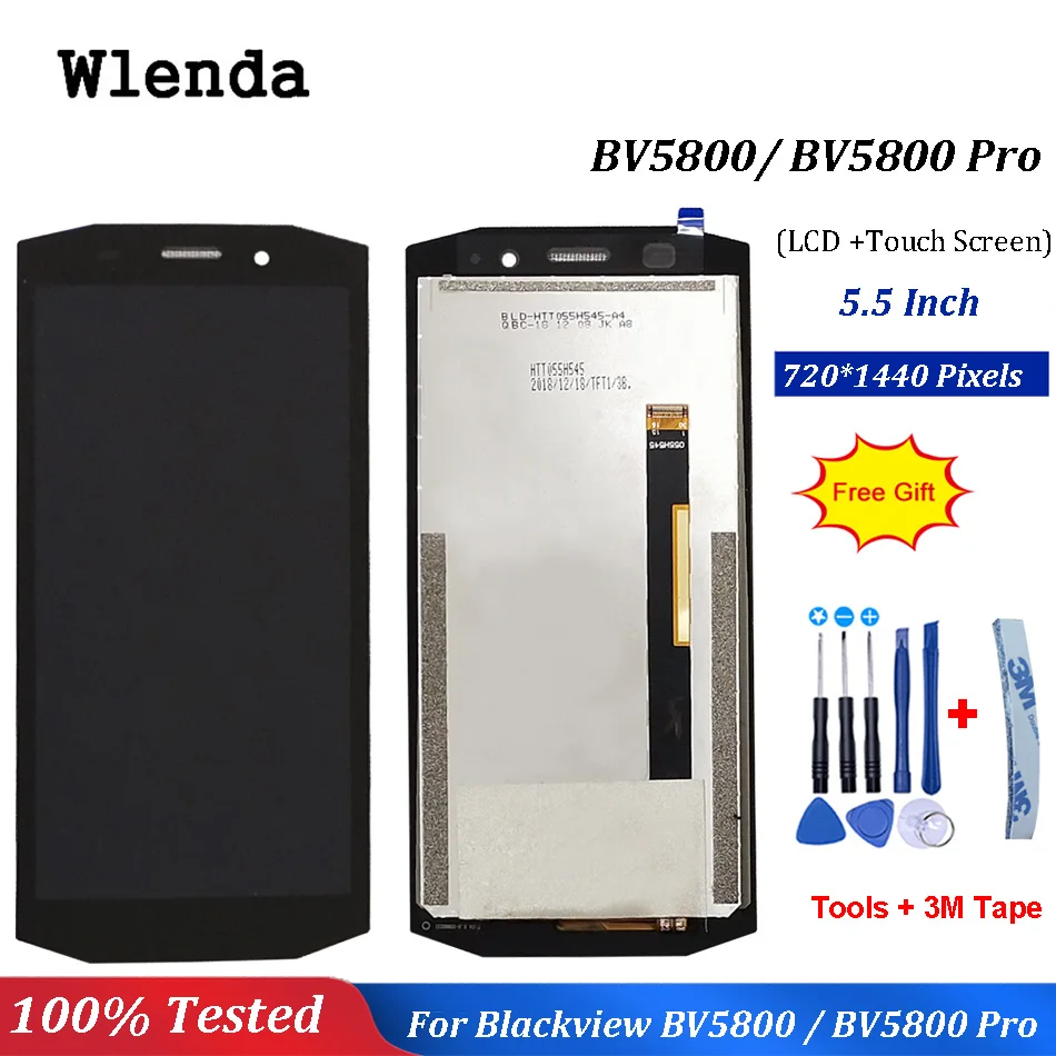 

5.5 inch For BLACKVIEW BV5800 LCD Display+Touch Screen Digitizer Assembly LCD+Touch Digitizer for BLACKVIEW BV5800 PRO