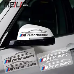 2 шт 2018 Новый М производительность Зеркало заднего вида Стикеры наклейка для BMW e46 e39 e36 e90 e60 f30 e30 e34 f10 X1 X3 X5 X6 автомобиль-Стайлинг