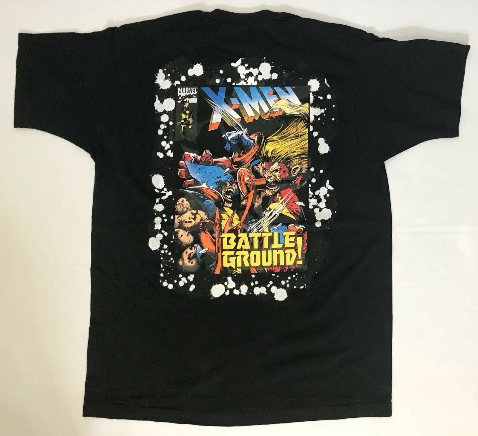 

Vintage Marvel X-Men Battle Ground T Shirt Men s X-Large Made in USA 2019 New 100% Cotton T-Shirts Men