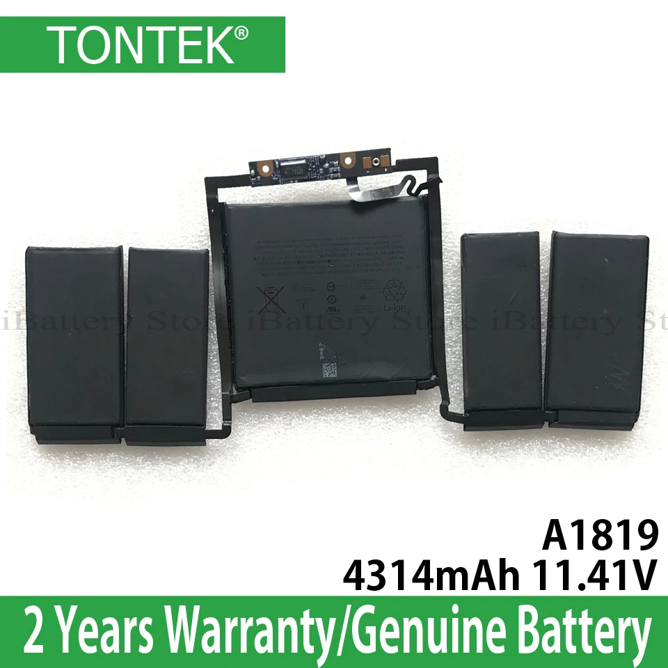 Оригинальный аккумулятор TONTEK A1819 для Apple Macbook Pro 13 дюймов сенсорная панель A1706