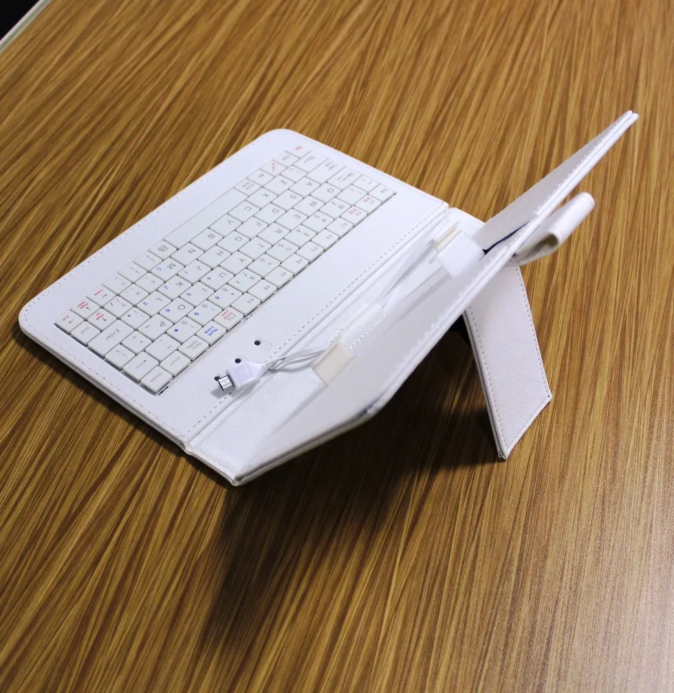 3-in-1 mobile phone case holder stand USB wired keyboard protector PU for Android OTG smartphones huawei xiaomi Samsung meizu