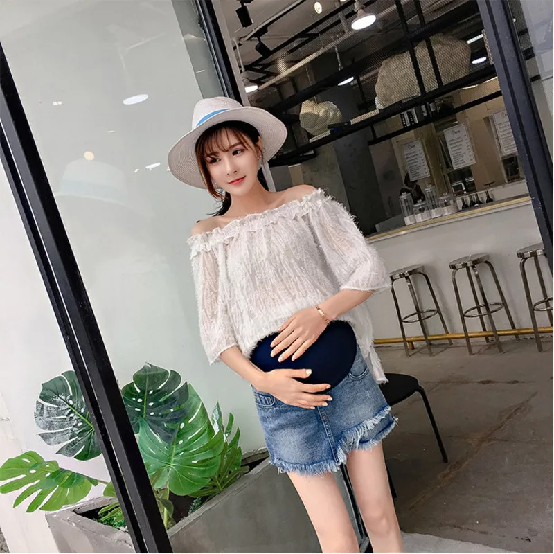 

Pregnant Clothes Women Women's Jeans Shorts For The Summer Of 2019 Ropa Mujer Maternity Pants Roupas Femininas Leggings Premama