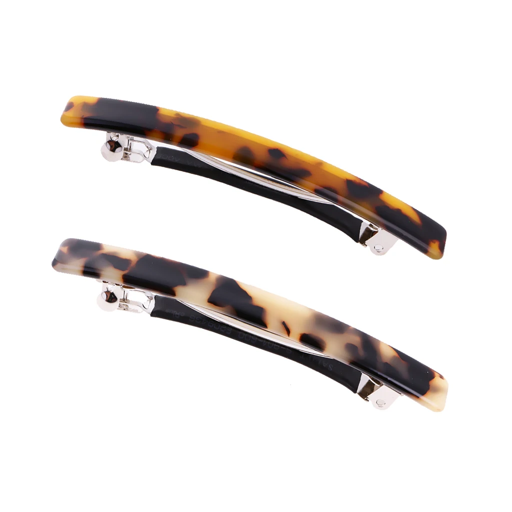 2x Ladies Headwear Leopard Pattern Hair Pin Spring Fastening Pontail Hair Barrettes Clip Banana Ponytail Holder DIY Hairdressing