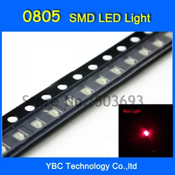 

500pcs/lot 0805 SMD Ultra Bright Red Light LED LED Diode Light