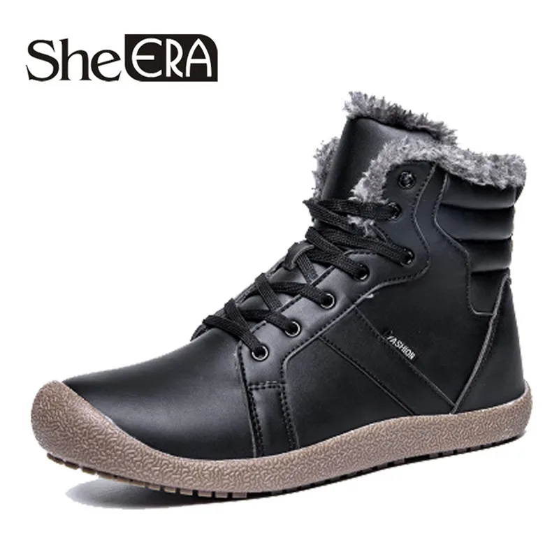 Men Winter Boots Male Snow Ankle Boots Waterproof Warm Fur Casual Boot Shoes Chaussure Homme Plus Size 38~48 Men Winter Boots Male Snow Ankle Boots Waterproof Warm Fur Casual Boot Shoes Chaussure Homme Plus Size 38~48
