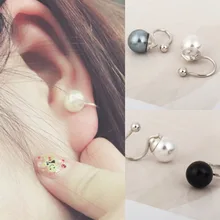 New Pearl Wrap Ear Cuff Cartilage Clip On No Piercing Earings 2019 Fashion Jewelry Brincos for Women Bijoux Wedding Gift WD341 summer style snake ear cuff earrings for women monaco earings clip on ear fashion jewelry bijoux one set silver jewelry