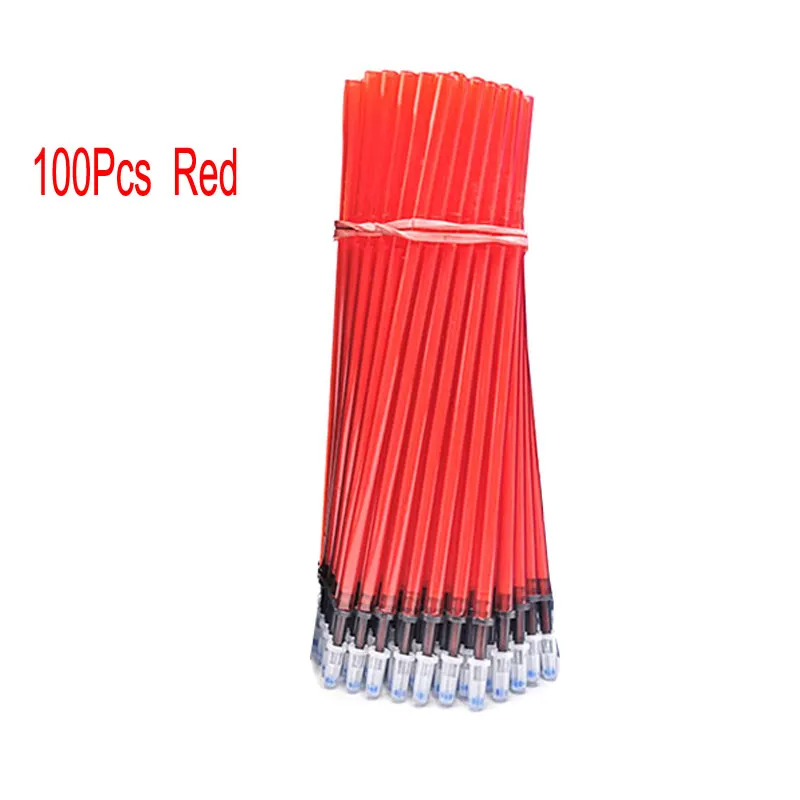 50Pcs/Set 0.5mm Erasable Gel Pen Refill Rods Blue Red Ink Office School Writing Stationery Accessory Replacement Washable Handle images - 6