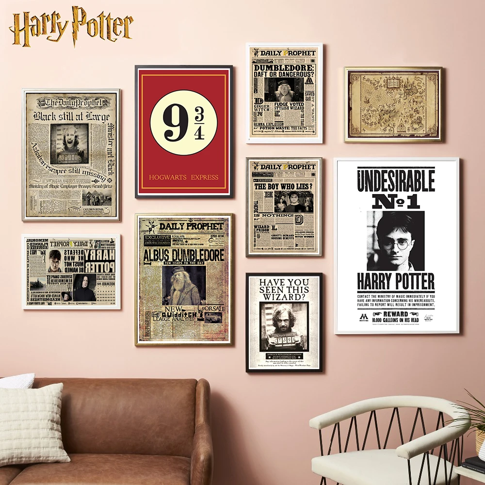 

High quality Printing J.K. Rowling Wanted Order Undesirable coated paper poster Decorative Wall Stickers Home Bar Posters Decor