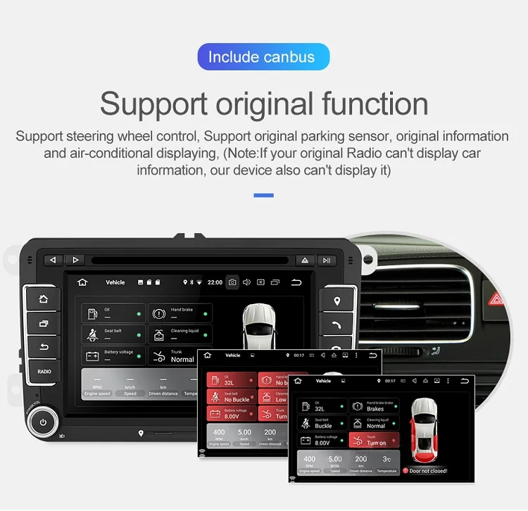 Flash Deal Isudar 2 Din Auto Radio Android 9 For VW/Volkswagen/POLO/Golf/Skoda/Octavia/Seat/Leon GPS Car Multimedia RAM 4GB DVD Player DSP 28