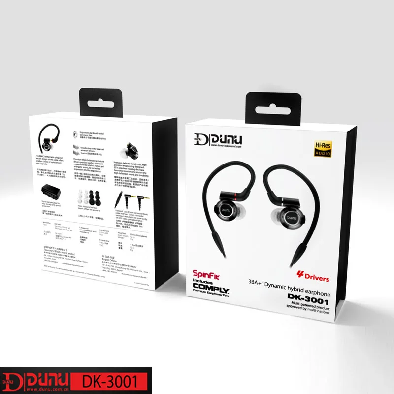 DUNU DK 3001 DK3001 Hi Res Knowles верхний аудио сбалансированный арматурный драйвер 3BA +