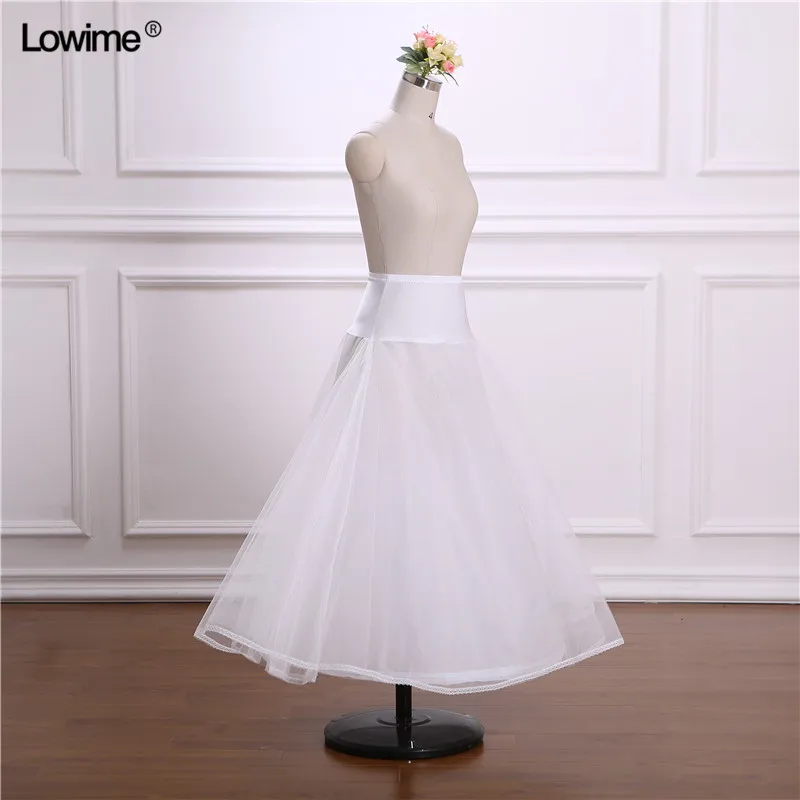 2018 High Quality A-line Long Tulle Petticoats for Wedding Dress Crinoline Petticoat Underskirt White Skirt Rockabilly (1)