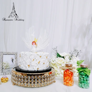 

10pcs 12'' Wedding Metal Round Gold Crystal Cake Stand Set Wedding Centerpieces Table Decoration Happy Birthday Party Materials