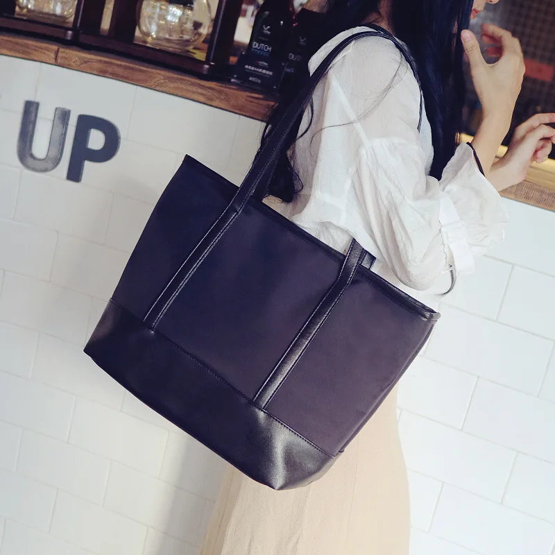 

Waterproof Bags for Women Big Casual Tote Bag Designer Large Capacity Womens Handbags Black Oxford Cloth Shoulder Bag Female