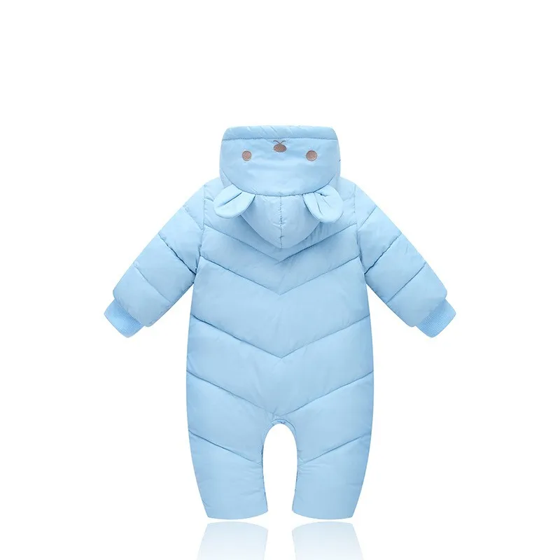 COOTELILI 65-100cm Cute Bear Ear Baby Romper Winter Warm Newborn Boy Girls Clothes Costume Jumpsuit Infant Clothing Pink Blue (9)