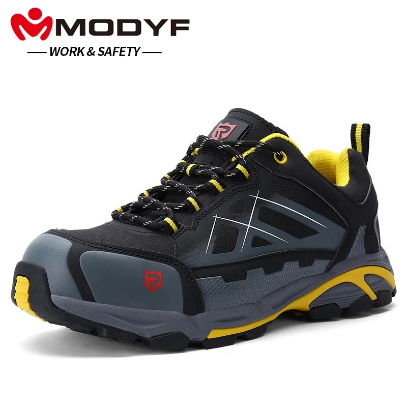 MODYF Men's Anti static Non slip Ankle Boots Steel Toe Work Safety ...