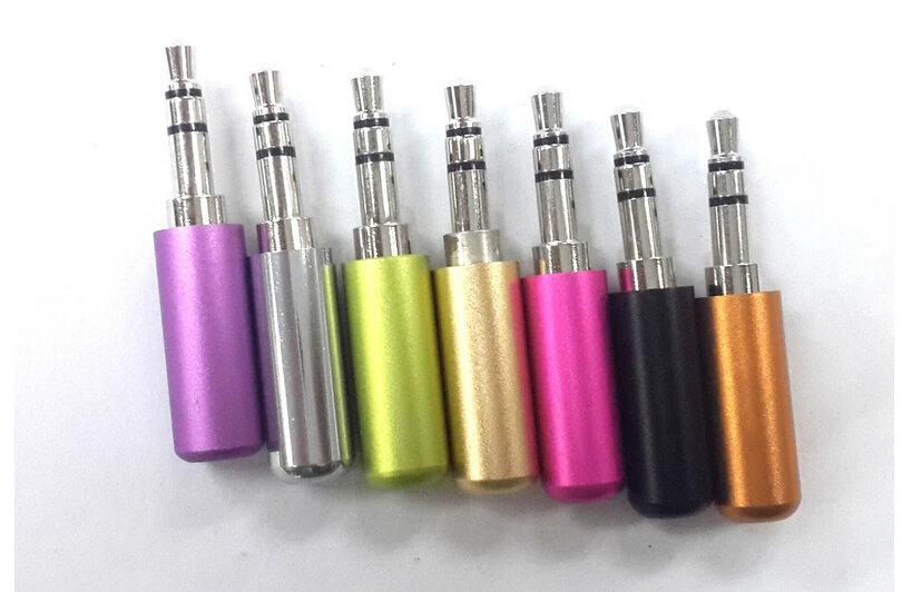 50pcs lot for shure 3 Pole 3 5mm Plug Male Headphone Jack 3 5 mm Audio Connector For 4mm Cable Adapter