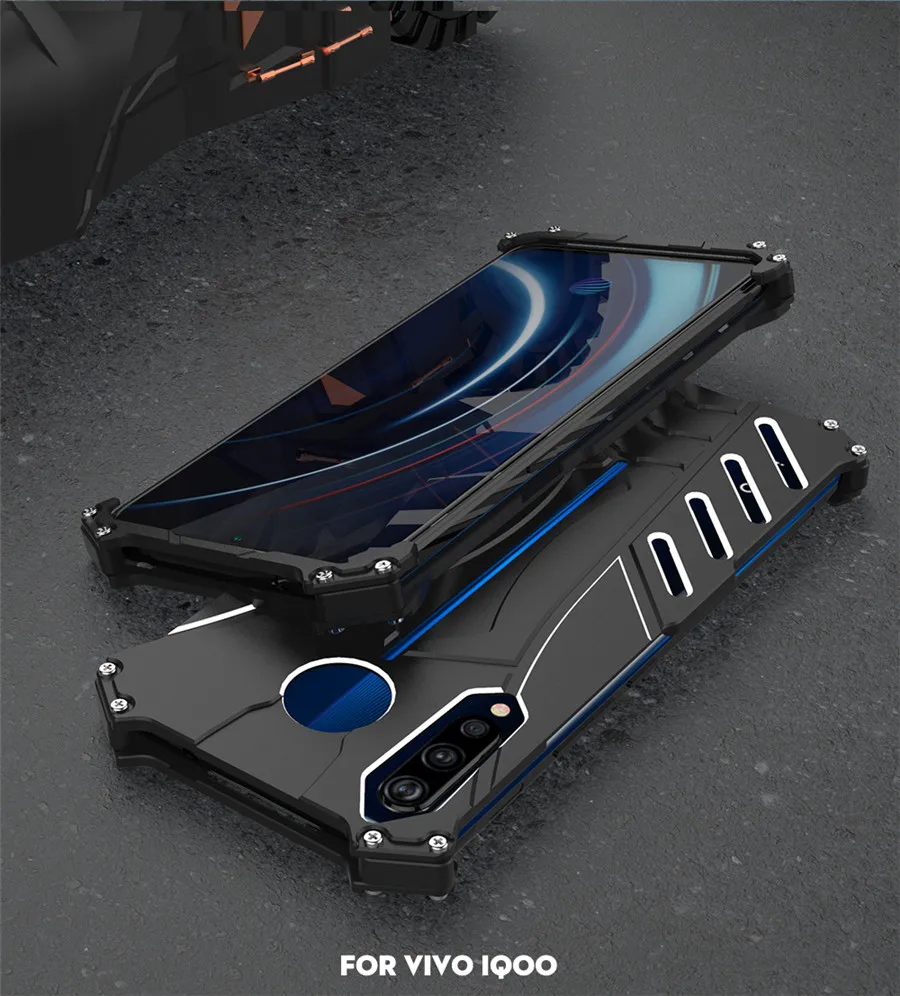 VIVO iQOO Case R-JUST Batman Luxury Aluminium Metal Case For VIVO iQOOVIVO X27 Phone Cover Coque  (10)