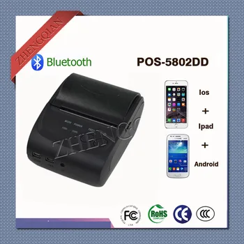 

58mm Portable Thermal Bluetooth Receipt Printer POS-5802DD support windows Android and ISO system with battery