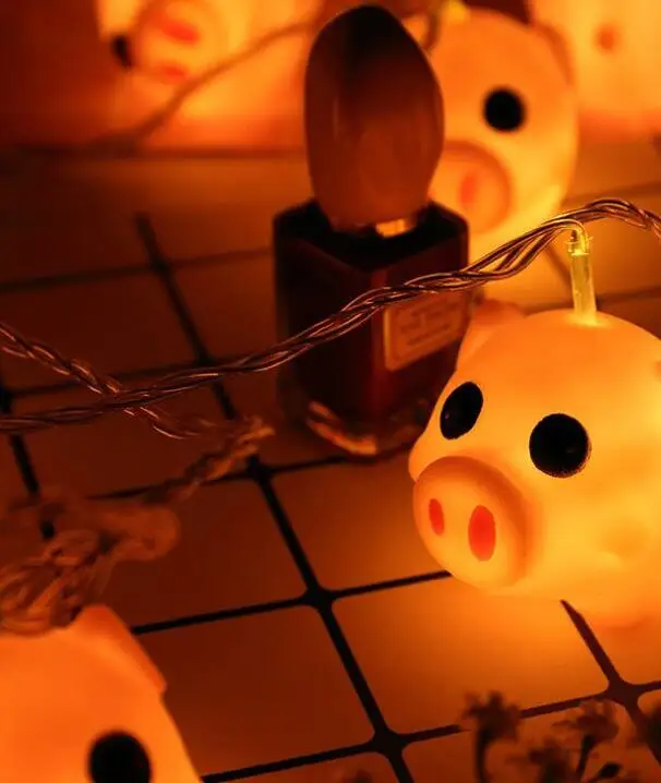 

LED lamp string color lamp pink piggy outdoor room decorative lamp