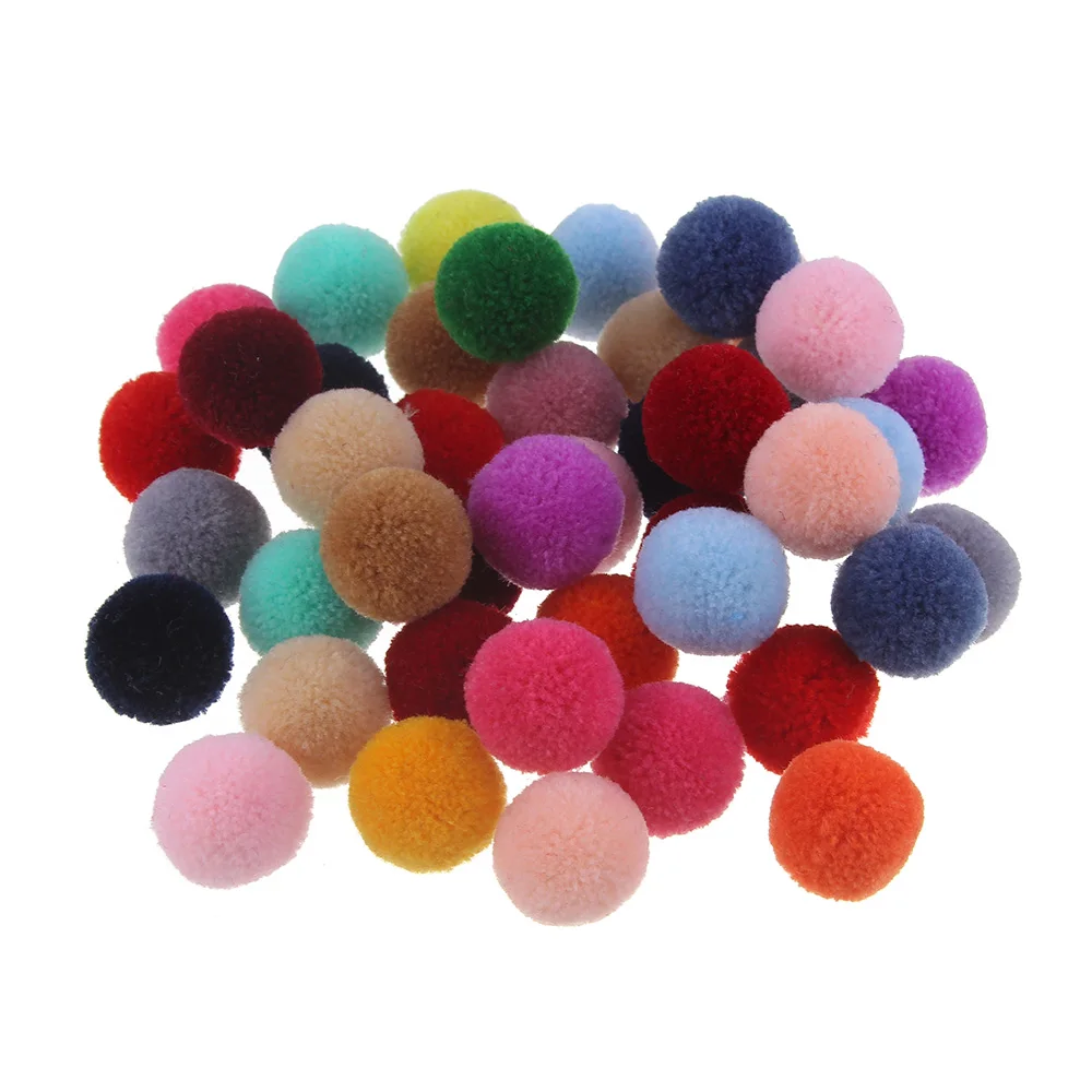 

QIBEI 50pcs Pompom Ball DIY Necklace Earrings Ring Handbag Phone jewelry Accessories DIY Material