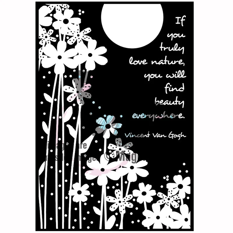

Flower Background Transparent Clear Stamp for DIY scrapbooking/Card Making