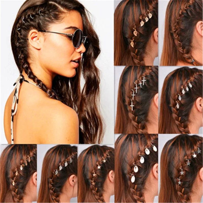 

10 Style Fashion Woman Hair Accessories Hair Clip Pin Metal Geometric Alloy Hairband Circle Hairgrip Barrette Girls Holder