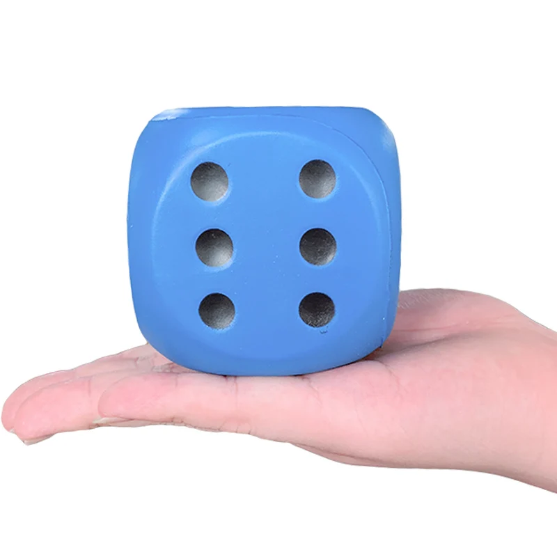 Jumbo Dice сжимающие игрушки мягкие медленно растущие образования моделирование крем ароматизированный стресс облегчение Забавный Рождественский подарок игрушка для детей - Цвет: Blue