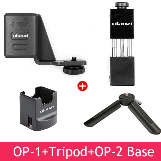 Ulanzi OP-1 Osmo карманные аксессуары держатель для мобильного телефона набор для крепления фиксированной стойки Кронштейн для Dji Osmo карманные Ручные камеры - Цвет: With OP-2 Tripod