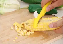 1PC Stainless Steel Blade Plastic Corn Stripper Peeler Corn Surface Cleaning Brush Fruit Vegetable Peeler Kitchen Tools OK 0803 1PC Stainless Steel Blade Plastic Corn Stripper Peeler Corn Surface Cleaning Brush Fruit Vegetable Peeler Kitchen Tools OK 0803