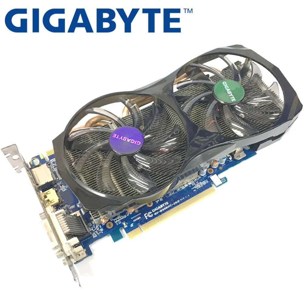 Видеокарта GIGABYTE GTX660 2GB 192Bit GDDR5, видеокарты для nVIDIA Geforce GTX 660, используемые карты VGA, прочнее, чем GTX 750 Ti