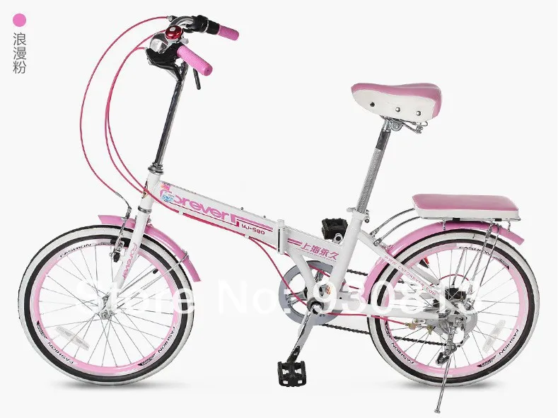 pink folding bike