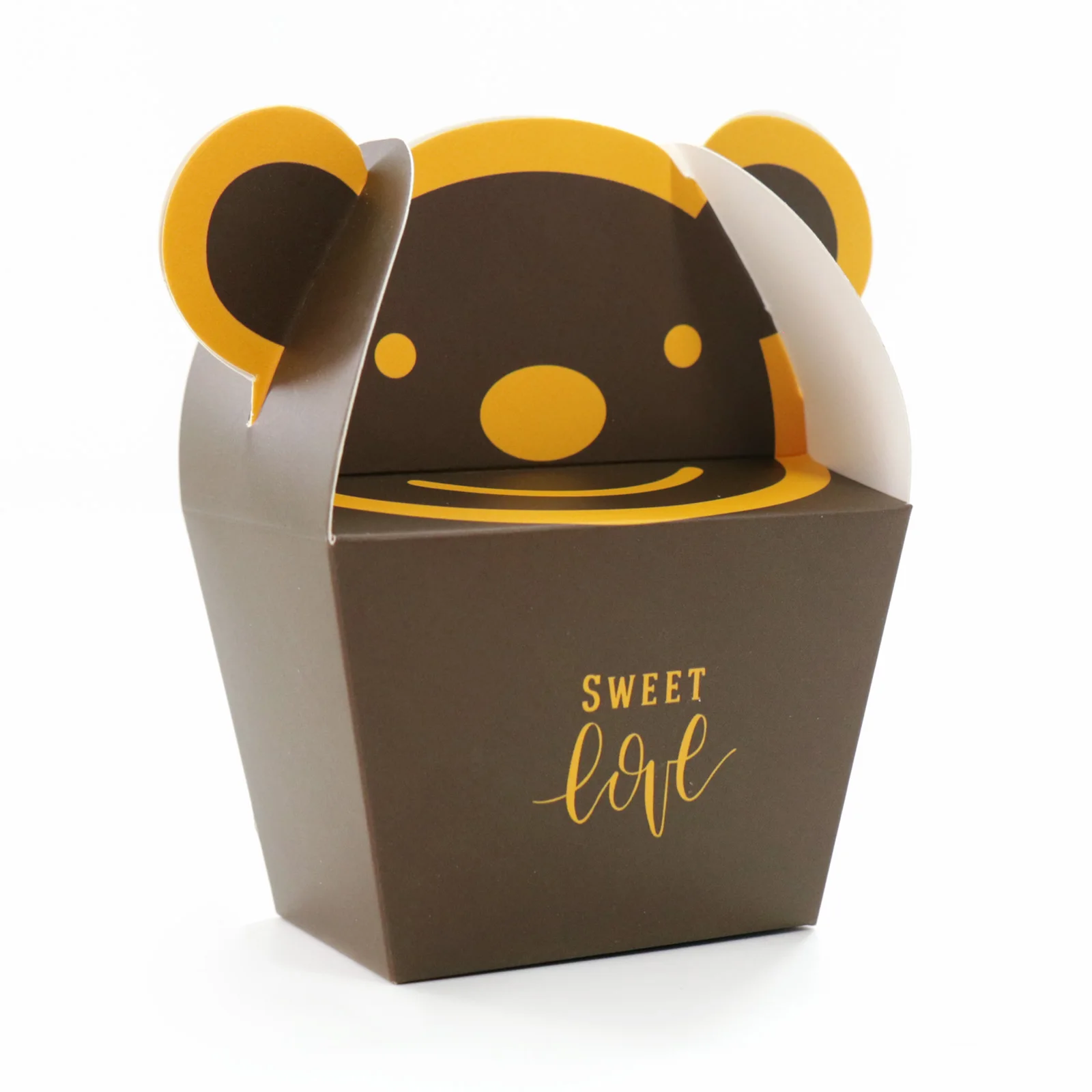 

20pcs/lot Cartoon Bear Candy Box Party Folded Biscuit Packaging Gift Paper Safety Food Boxes Birthday Party Decoration Supplies